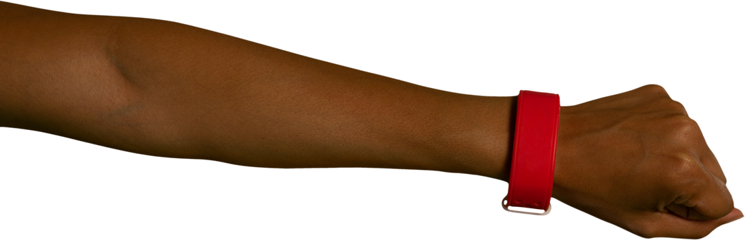 Transparent Arm with Red Smartwatch Against White Background - Download Free Stock Images Pikwizard.com