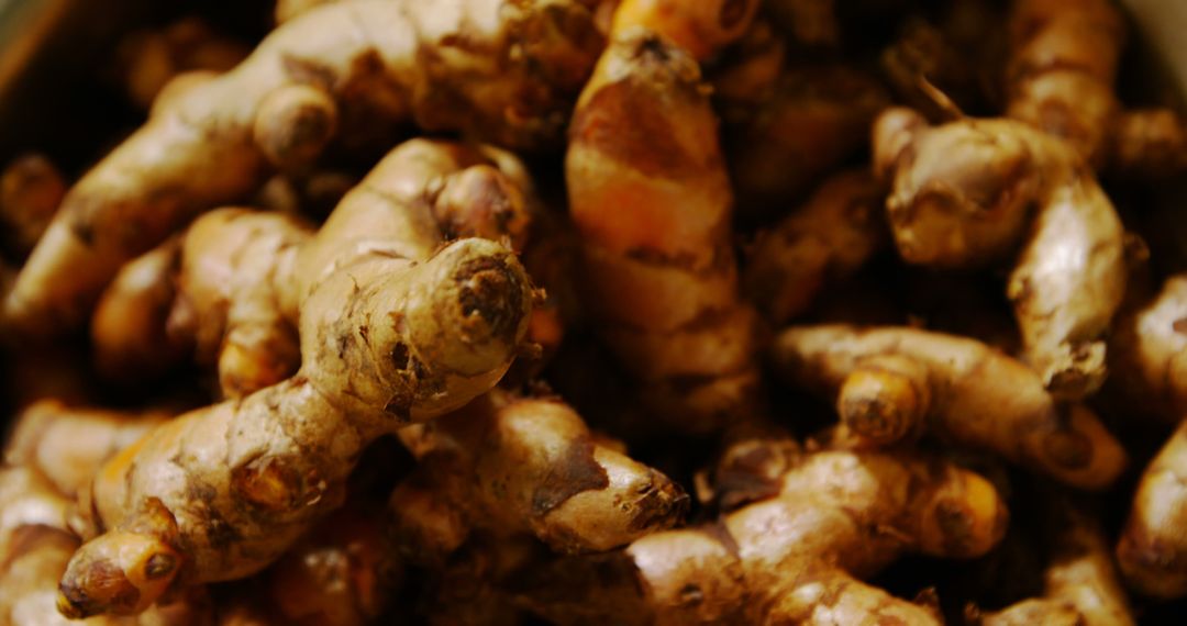 Organic Turmeric Roots Piled Together - Free Images, Stock Photos and Pictures on Pikwizard.com