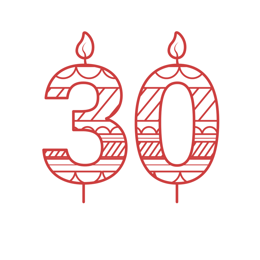 Red Patterned 30th Birthday Candle on Transparent Background - Download Free Stock Images Pikwizard.com