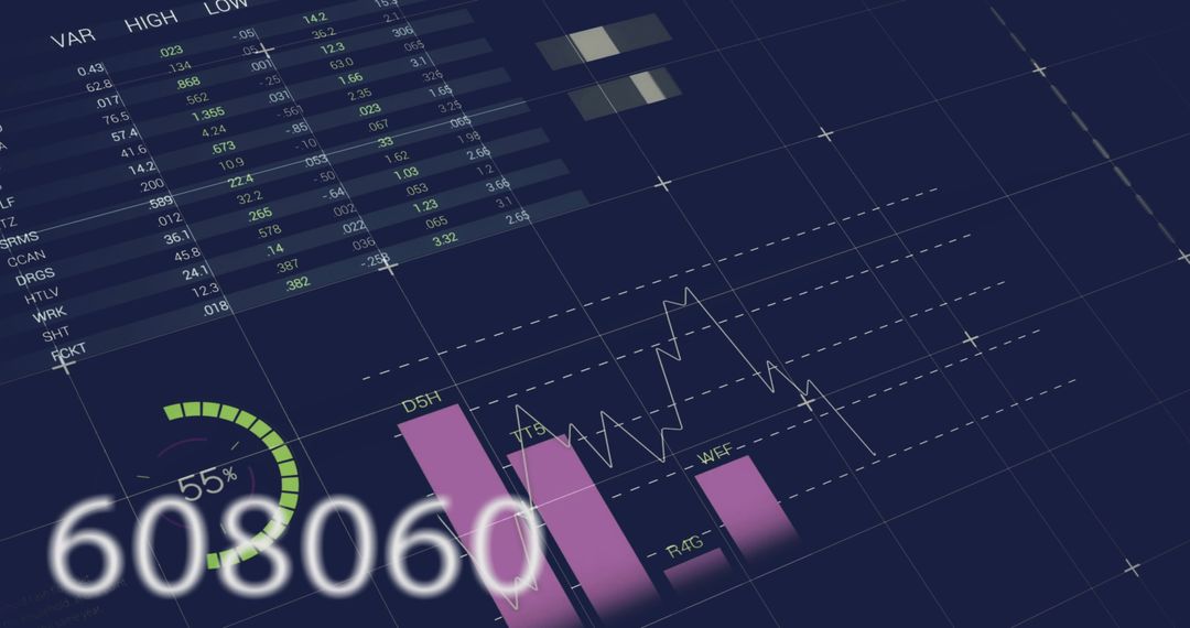 Digital Data Processing with Finance Analytics: Global Business Concept