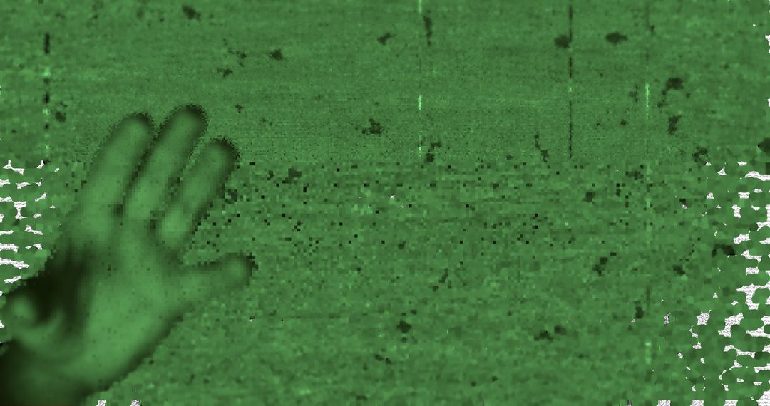 Night Vision Horror Theme with Mysterious Hand
