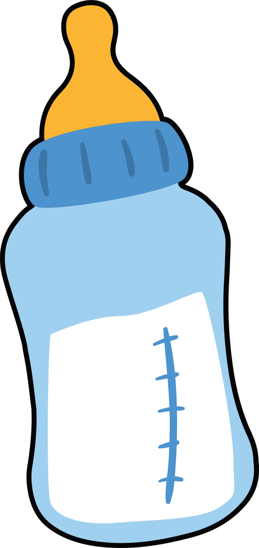 Baby Feeding Bottle Graphic with Transparent Background