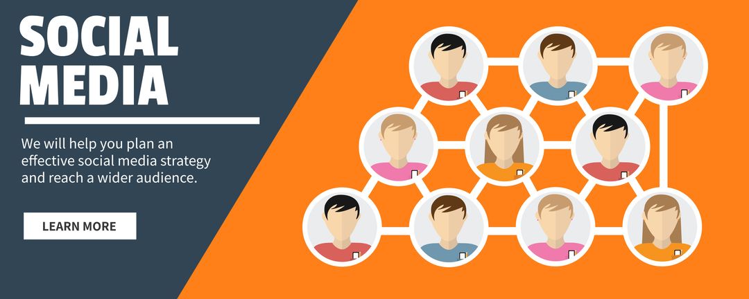 Colorful Social Media Network with Connected Profiles