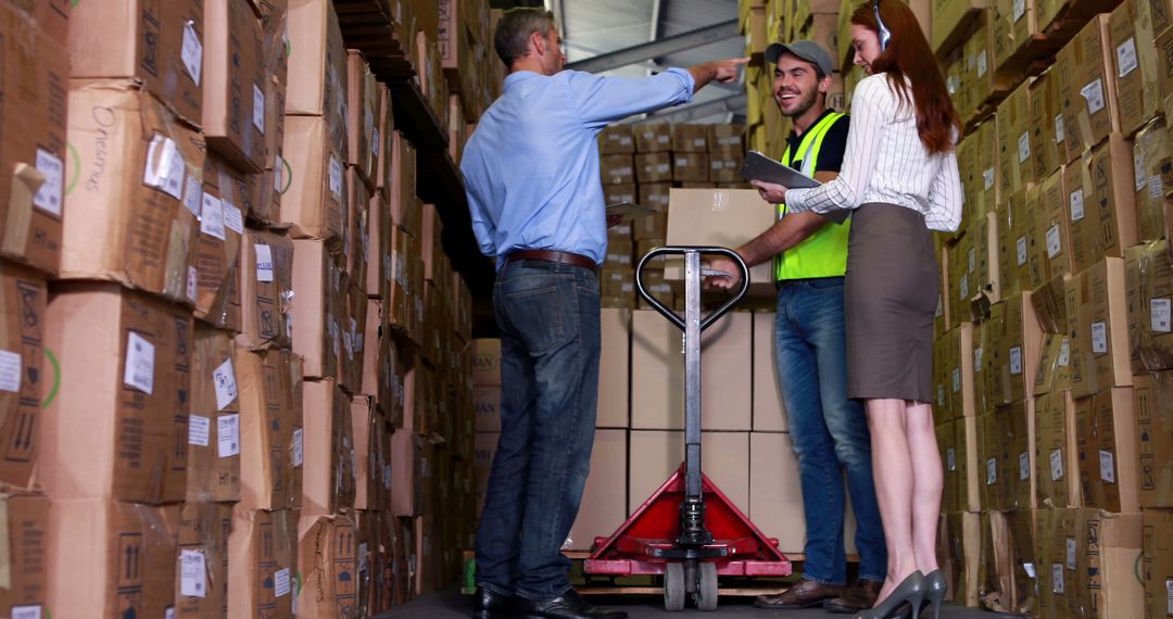 Warehouse Team Organizing Inventory Together - Free Images, Stock Photos and Pictures on Pikwizard.com