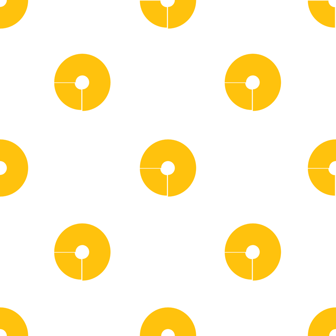 Yellow Circular Pattern on Transparent Background for Digital Designs