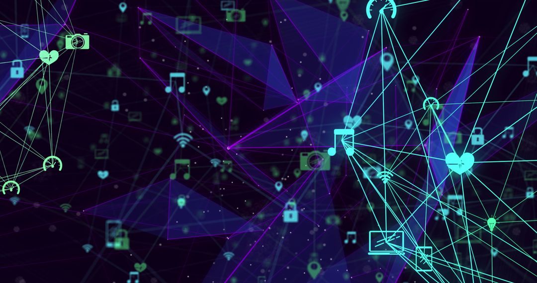 Innovative Digital Network of Global Connectivity Icons