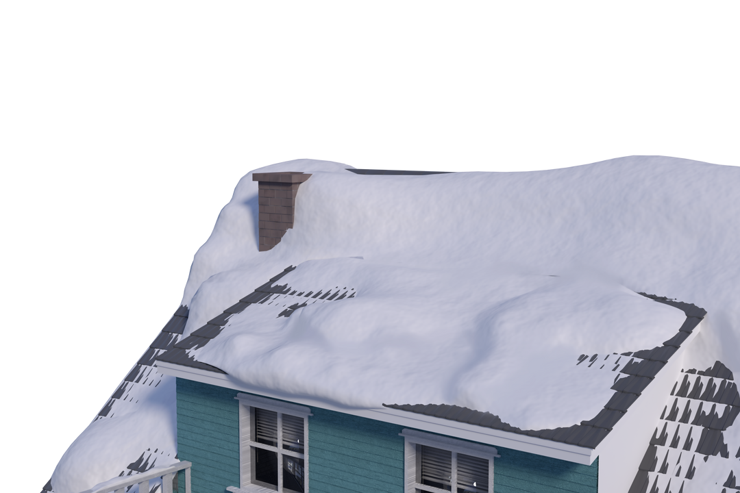 Snow Covered Roof Of House With Chimney In Winter - Download Free Stock Images Pikwizard.com