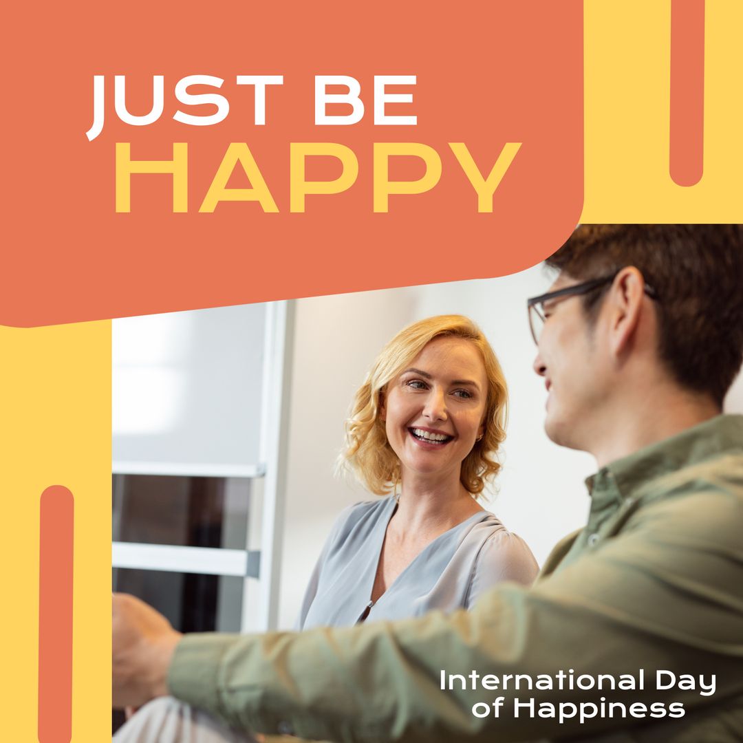 International Day of Happiness Celebrating Joy With Smiling Couple