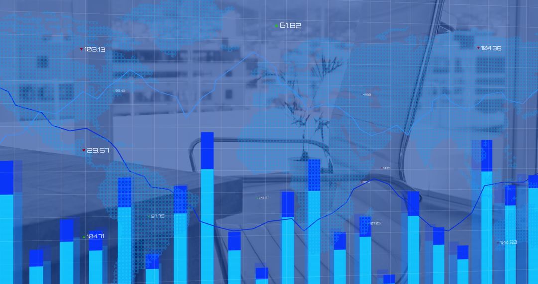 Digital Visualization of Data and Global Connectivity Concept