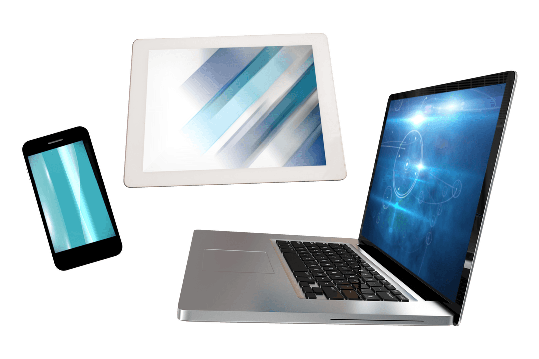 Digital Devices in Transparent Background with Interface - Download Free Stock Images Pikwizard.com