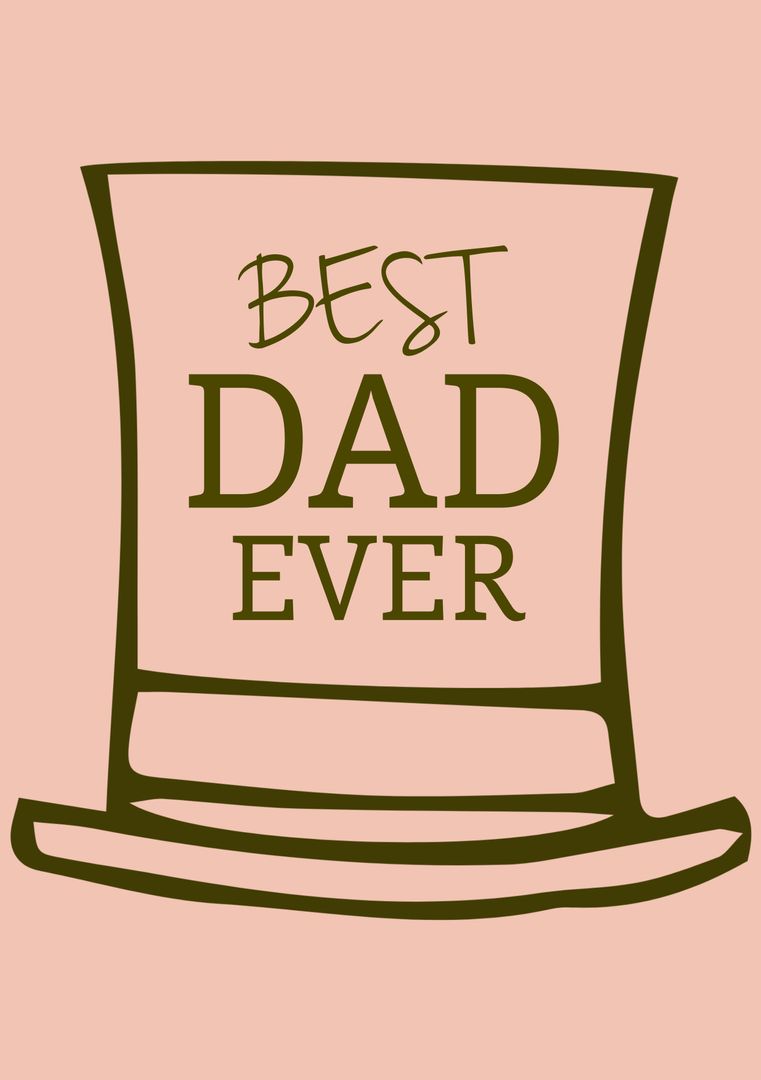 Best Dad Ever Top Hat Illustration for Father's Day Celebration - Download Free Stock Templates Pikwizard.com