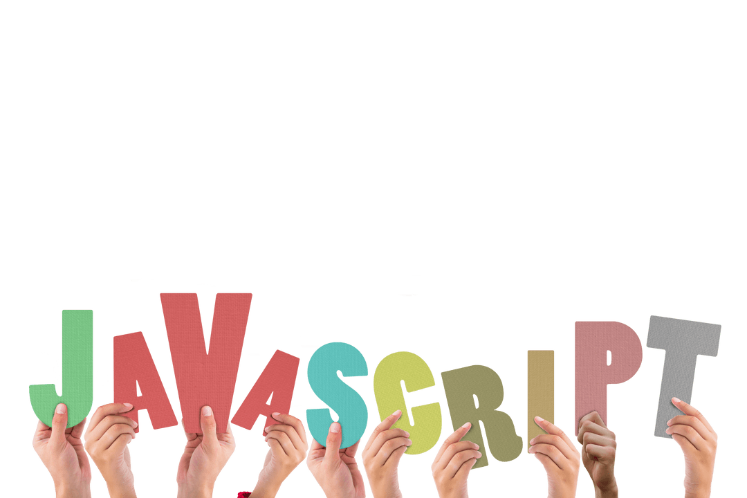 Hands Holding Colorful JavaScript Letters Transparent Illustration - Download Free Stock Images Pikwizard.com