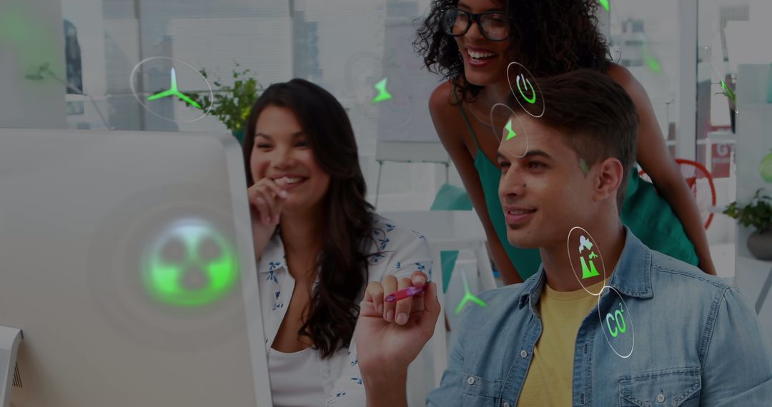 Team Brainstorming Sustainable Energy Digital Concepts