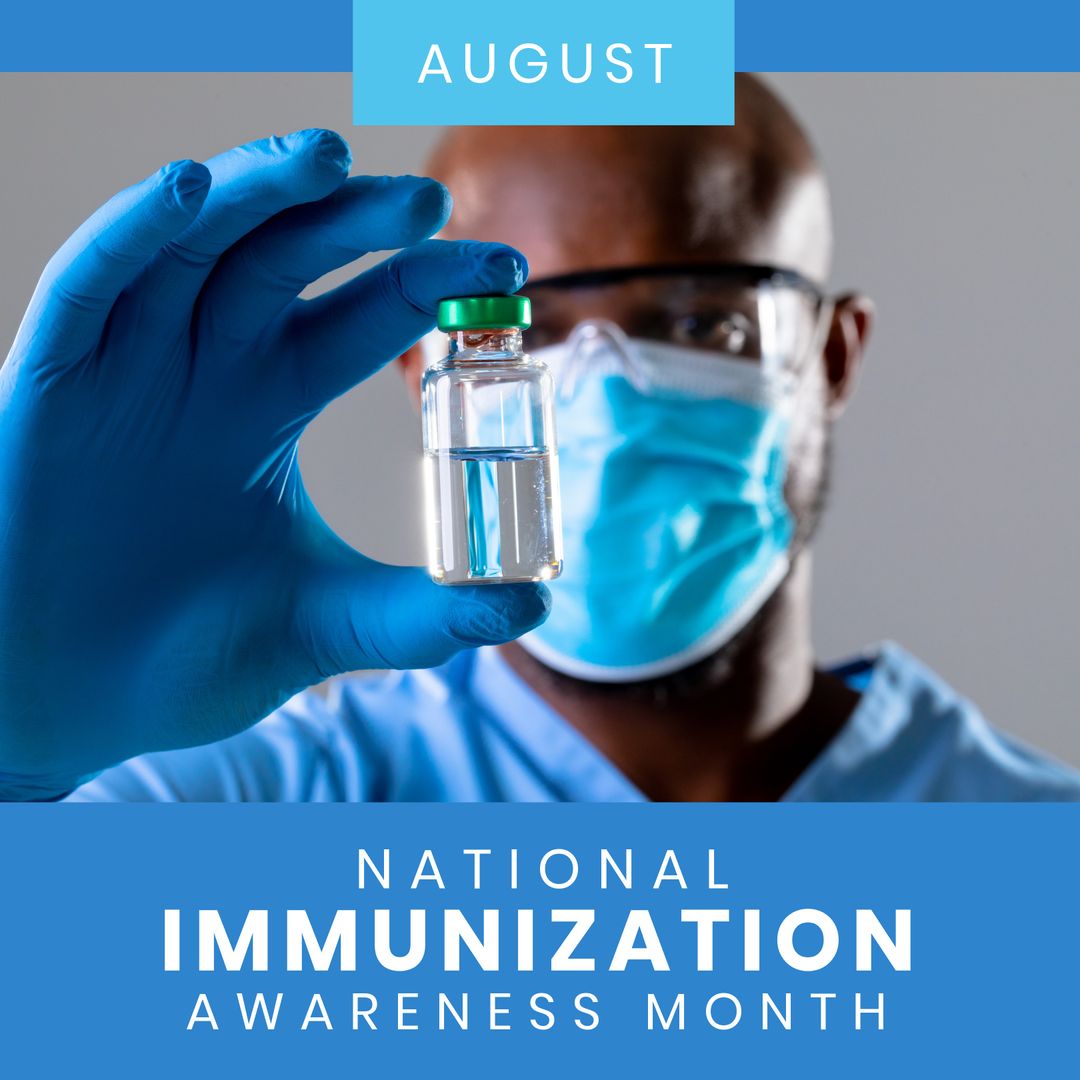 Doctor Highlighting National Immunization Awareness Month - Download Free Stock Templates Pikwizard.com