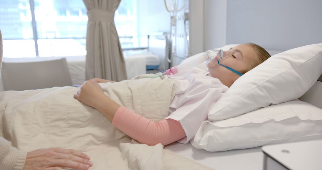 Young Girl in Hospital Bed Receiving Medical Care - Free Images, Stock Photos and Pictures on Pikwizard.com