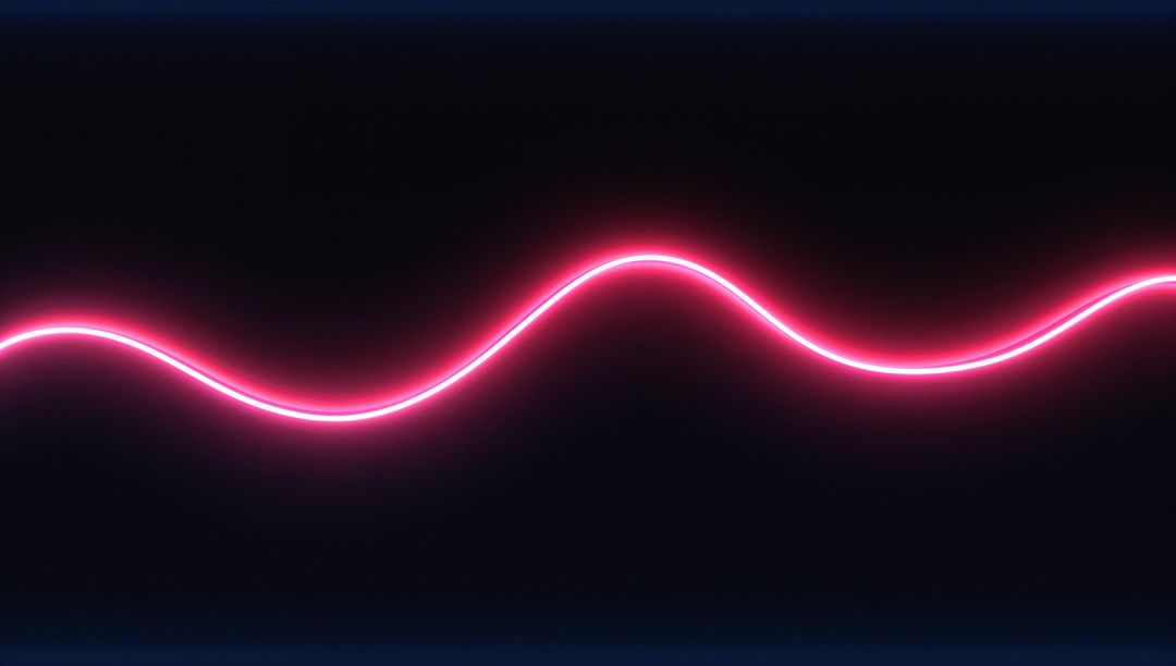 Pulsating Pink Neon Light on Dark Digital Background