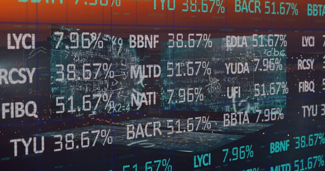 Global Financial Data with Cityscape and Mathematical Projections