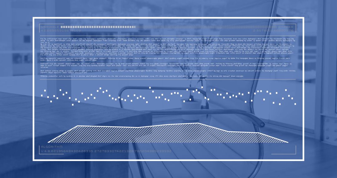 Digital Data Processing Interface Over Modern Office Desk