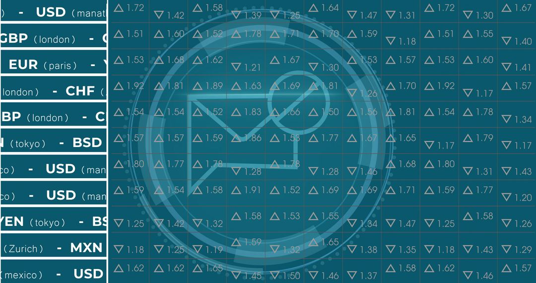 Financial Dashboard with Currency Data and Analytics Icon