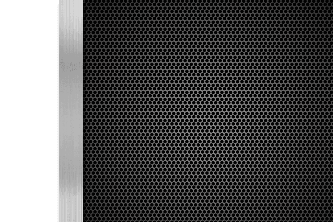 Transparent Background Black Server with Metal Grid Texture