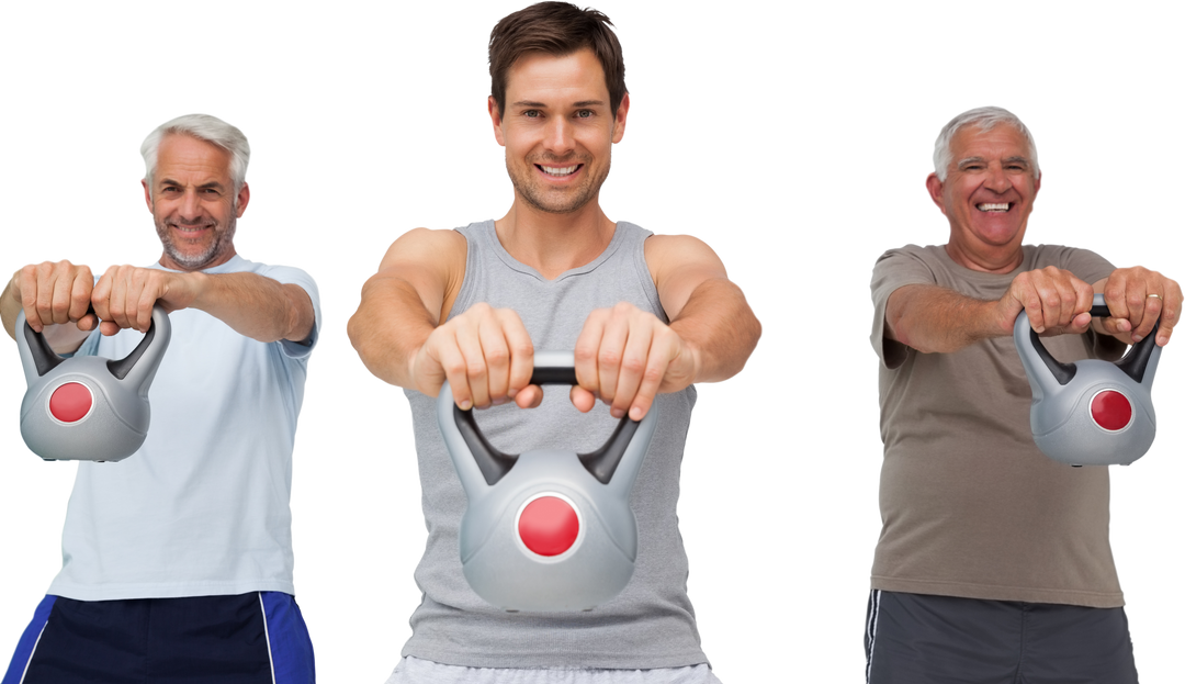 Transparent Background of Men Exercising with Kettlebells - Download Free Stock Images Pikwizard.com