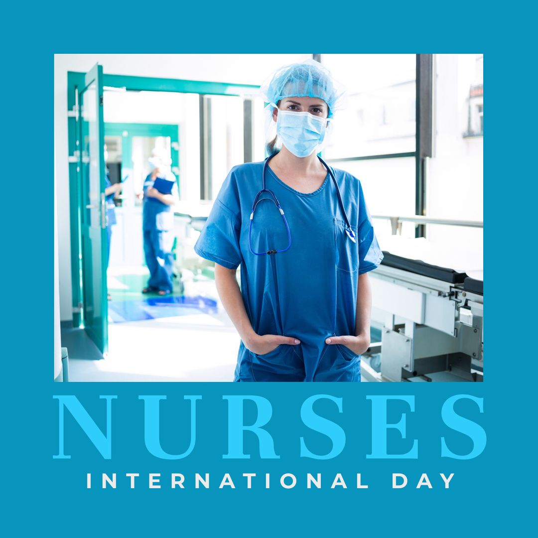 International Nurses Day Text with Nurse in Hospital - Download Free Stock Templates Pikwizard.com