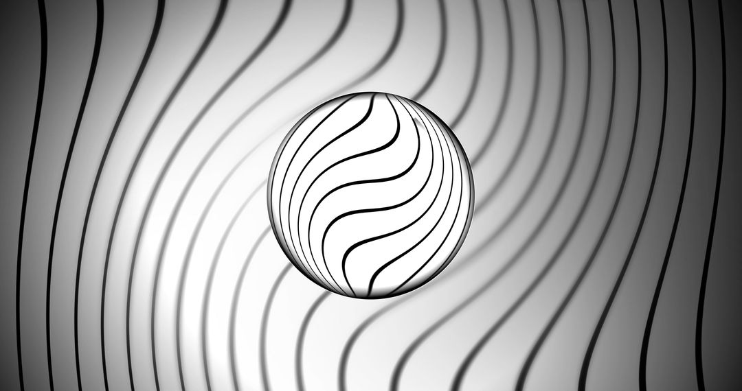 Abstract Christmas Bauble with Wave Pattern