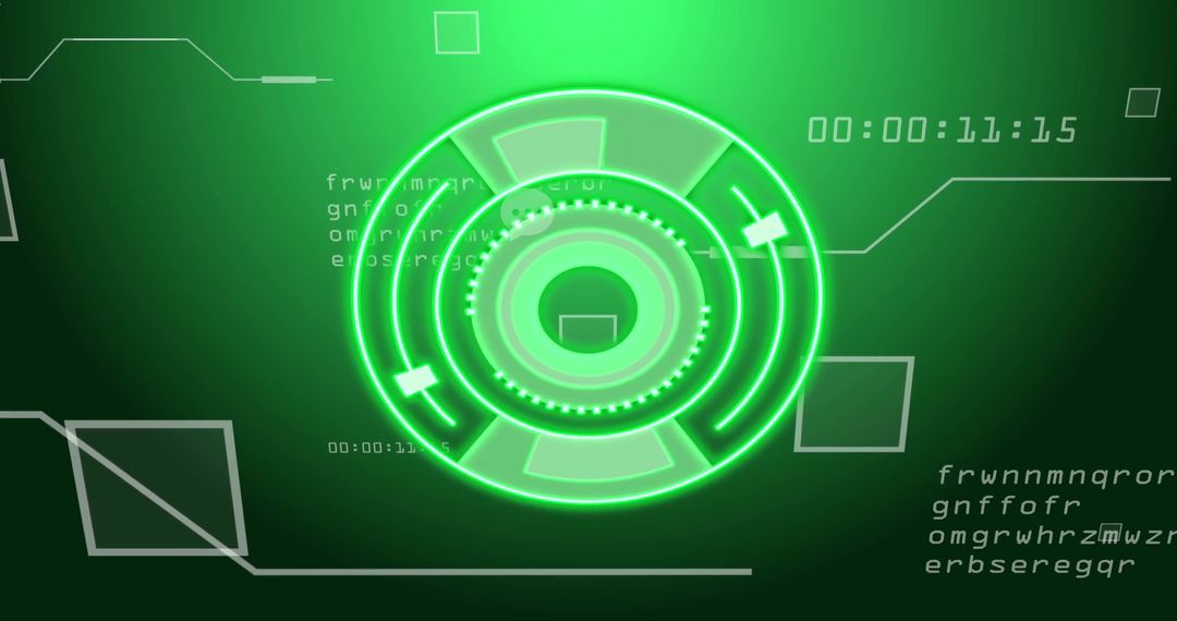 Futuristic Technology Interface with Timecode and Code Strings
