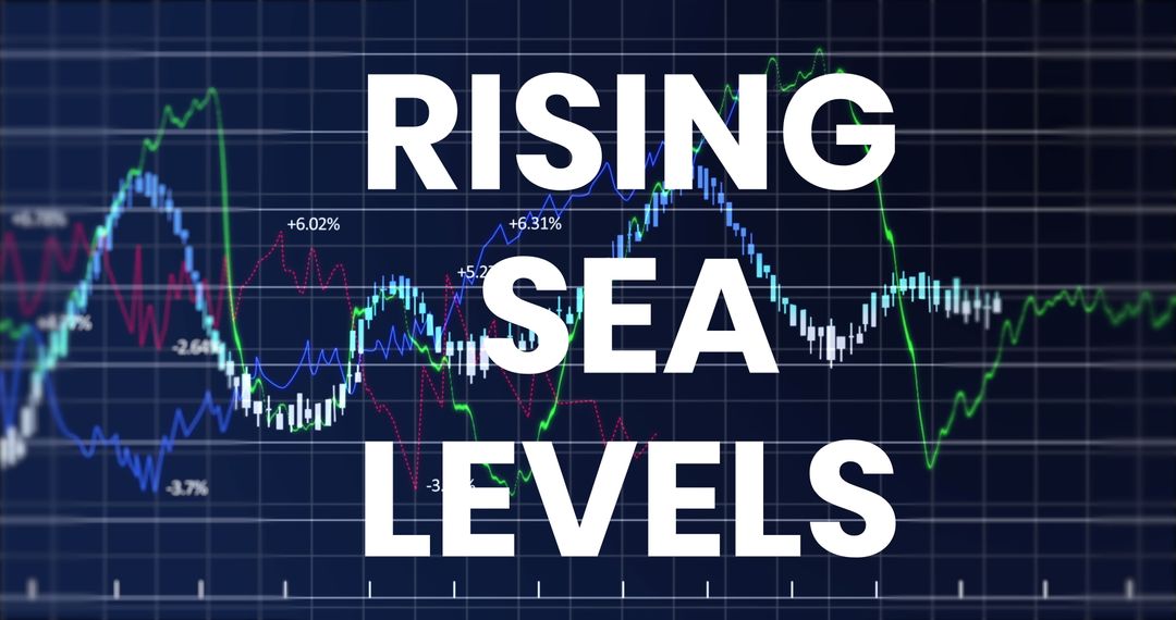 Rising Sea Levels Impact Financial Trajectories Concept