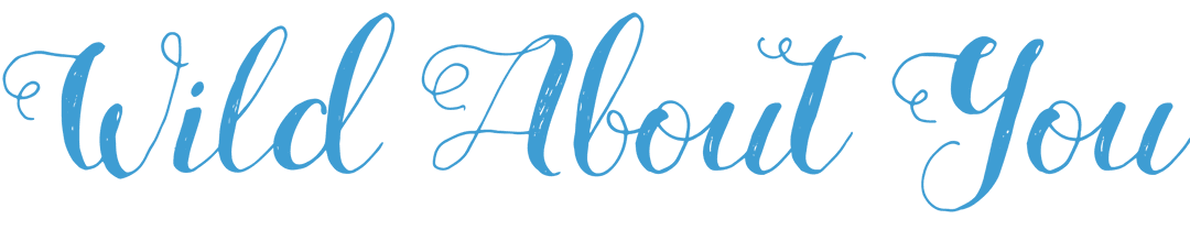 Wild About You Handwritten Romantic Blue Text Transparent Background