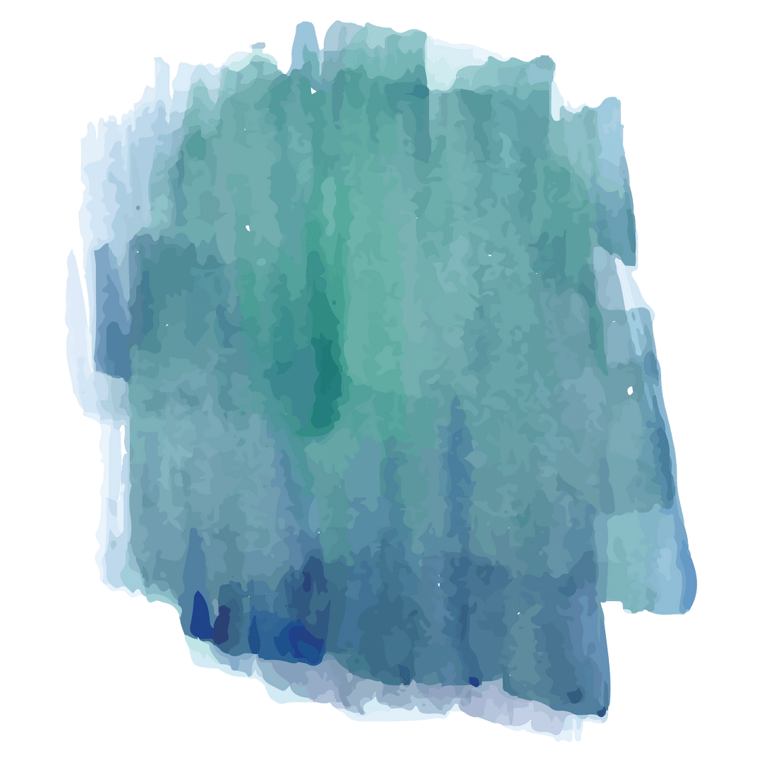 Abstract grunge blue brush stroke with transparent background