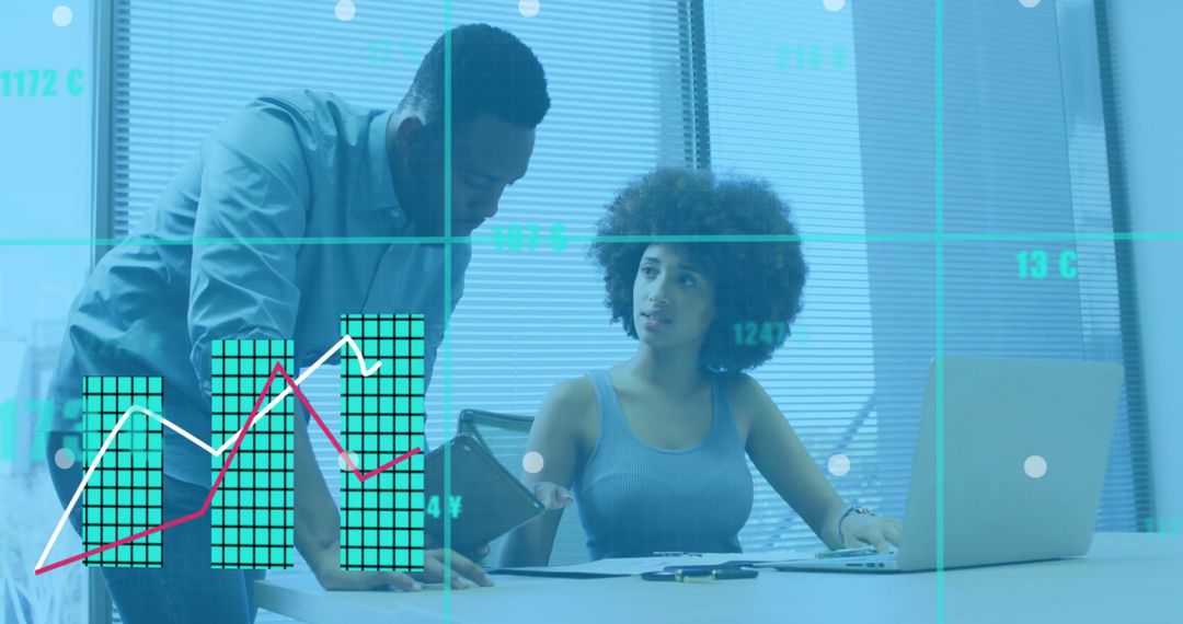 Financial Data Analysis with Colleagues in Office Environment