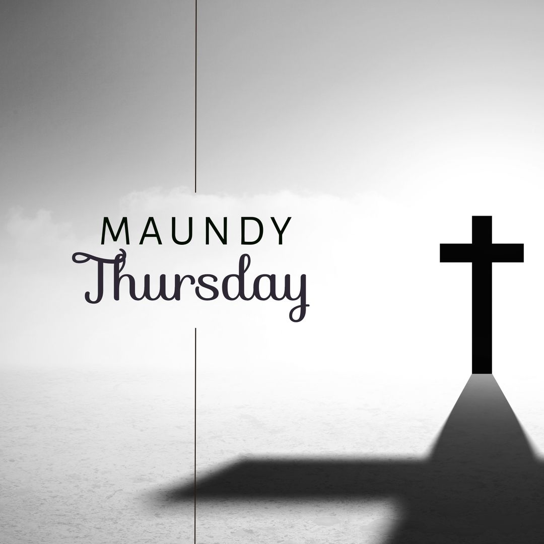 Maundy Thursday Illustration with Cross and Shadow