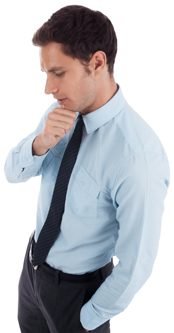 Transparent Confident Business Professional in Thought