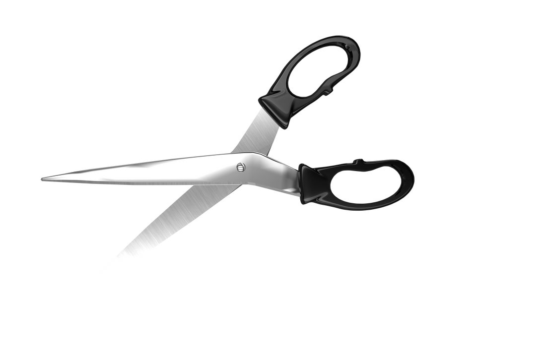 Transparent Open Scissors Illustration on Symbolic Cutters Concept - Download Free Stock Images Pikwizard.com