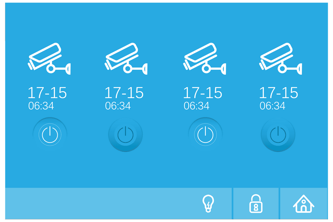 Transparent Digital Security Camera Interface Illustration