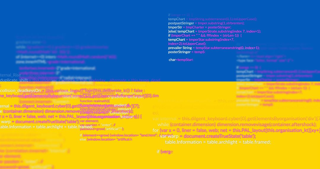 We Stand with Ukraine Overlay on Data Processing Code