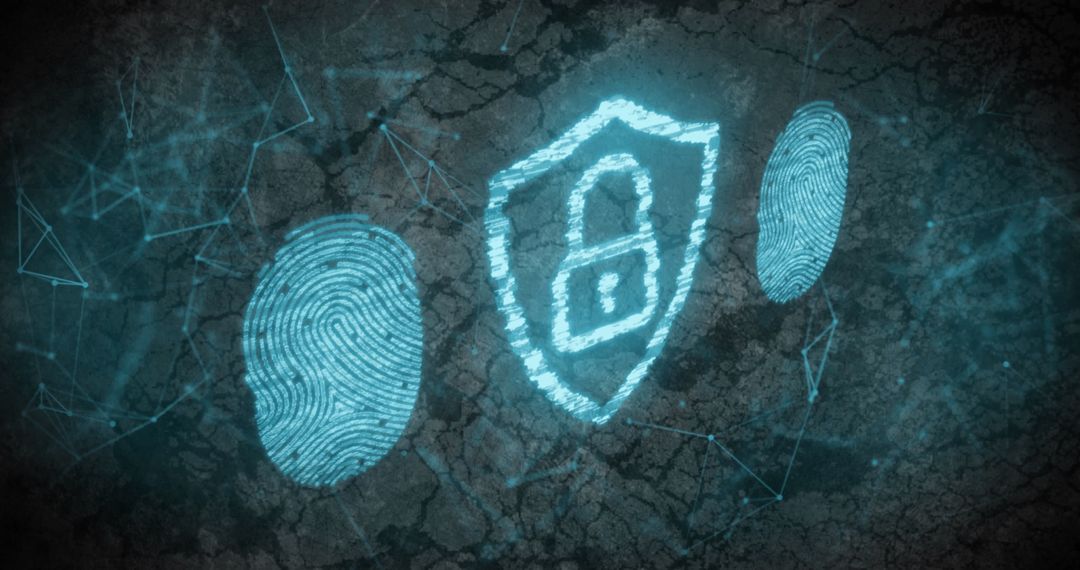 Digital Security with Glowing Fingerprints on Cracked Surface