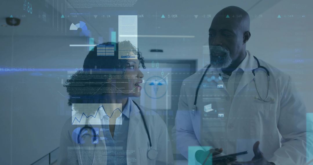 Medical Innovation Concepts: Doctors Reviewing Data Together