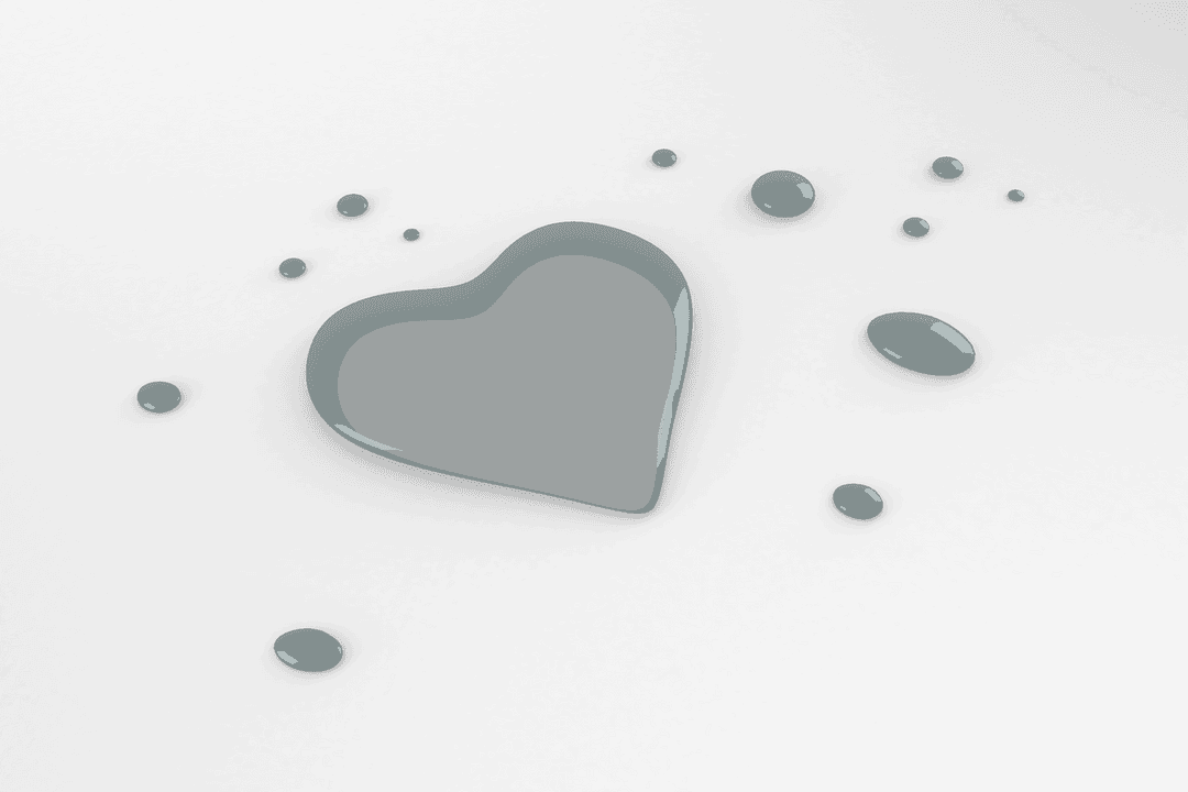 Transparent Heart with Drops During Festive Season