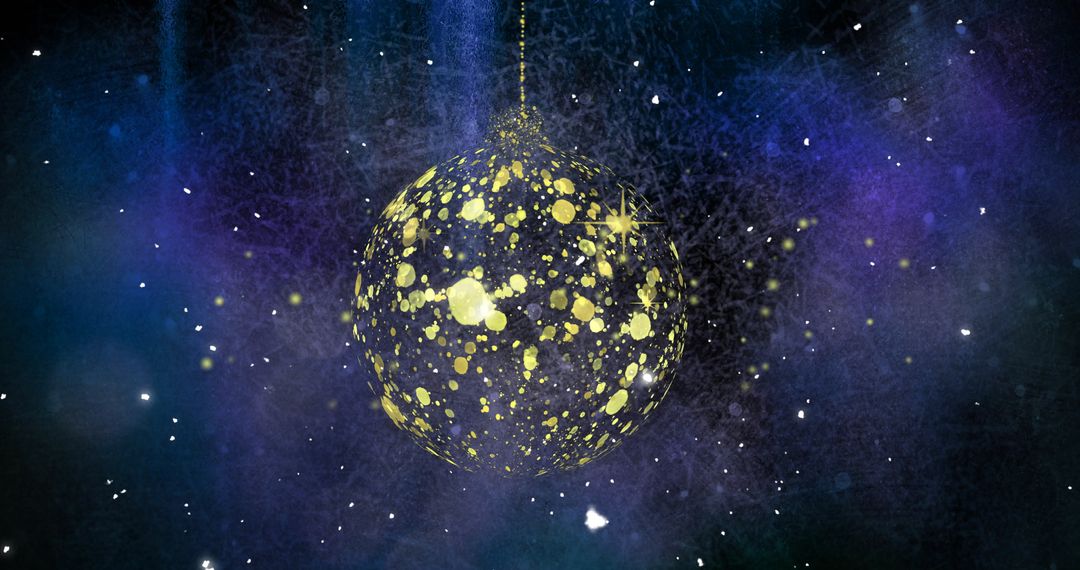 Glowing Particle Sphere on Cosmic Background