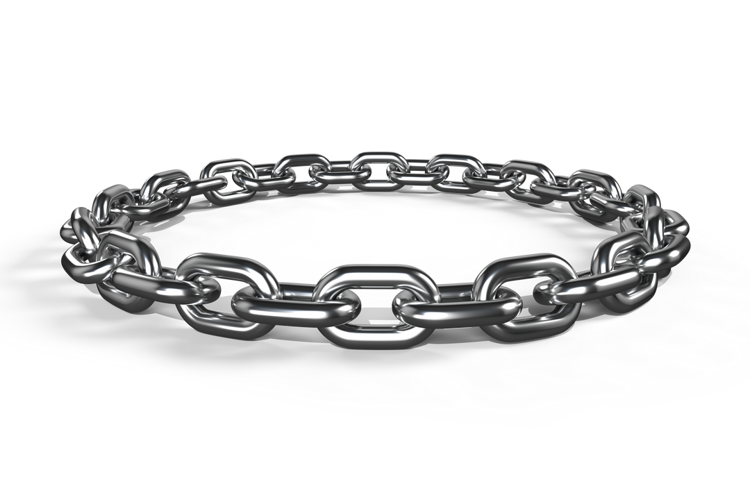 Transparent 3D Round Shiny Silver Chain Braclet Illustration With Reflection - Download Free Stock Images Pikwizard.com