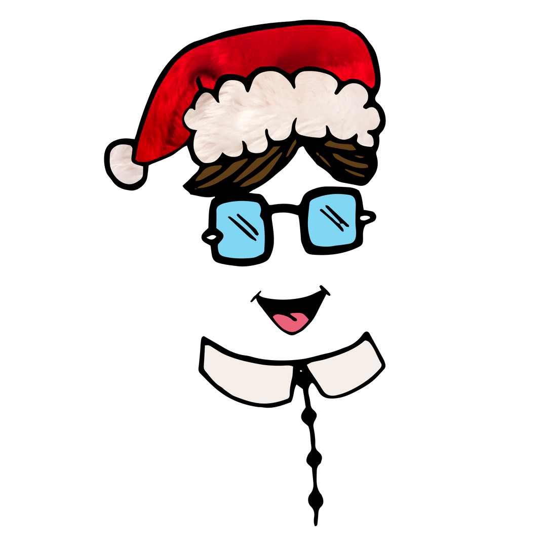 Smiling Face with Santa Hat Illustration on Transparent Background - Download Free Stock Images Pikwizard.com