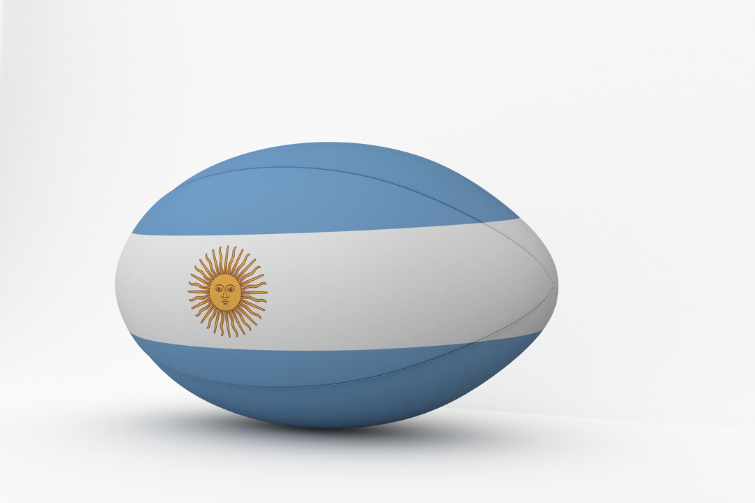 Transparent Rugy Ball with Argentine Flag Design Isolated Background - Download Free Stock Images Pikwizard.com