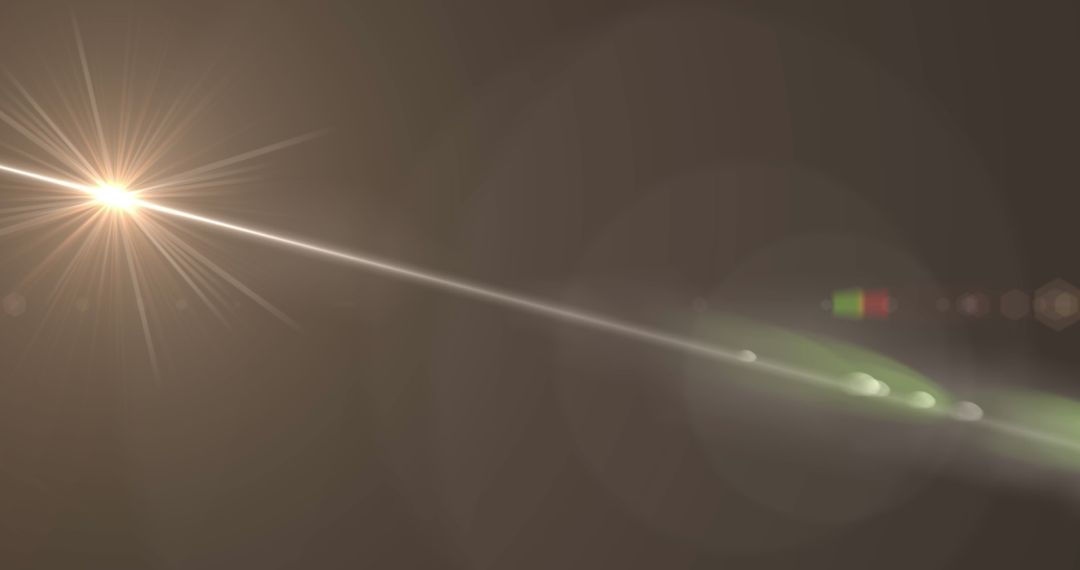 Digital Light Streak With Starburst on Brown Background