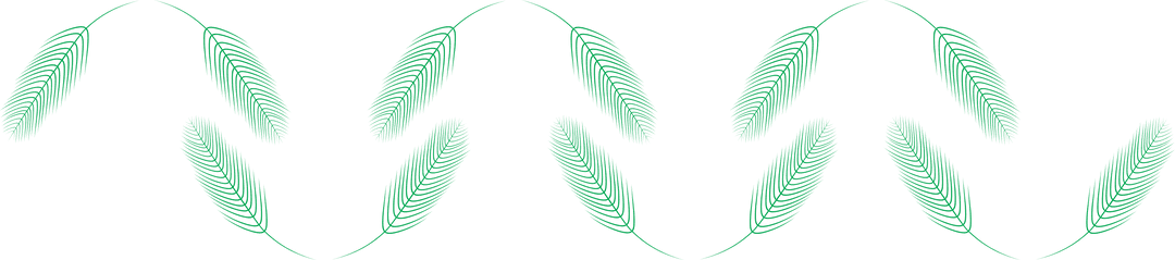 Transparent Green Leaves Border Design Pattern Illustration