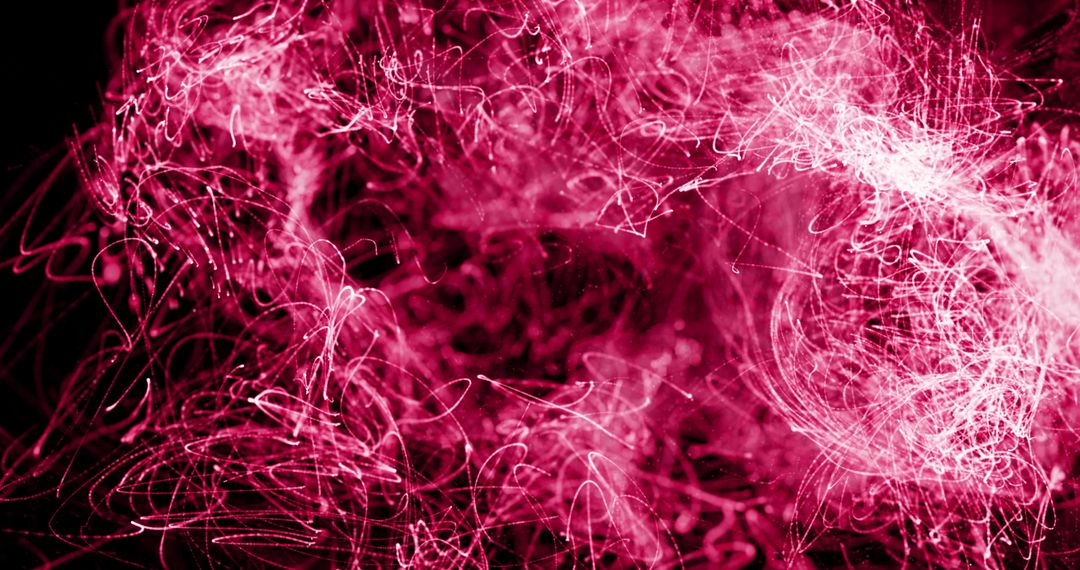 Dynamic Pink Light Trails on Dark Canvas