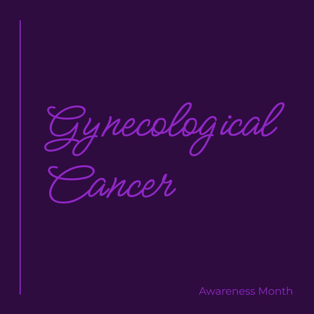 Gynecological Cancer Awareness Month Purple Background Poster