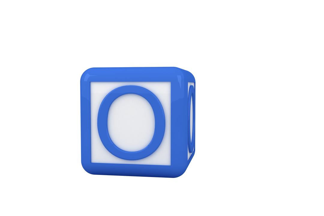 Blue Letter O Cube on Transparent Background, Isolated Vector Illustration - Download Free Stock Images Pikwizard.com