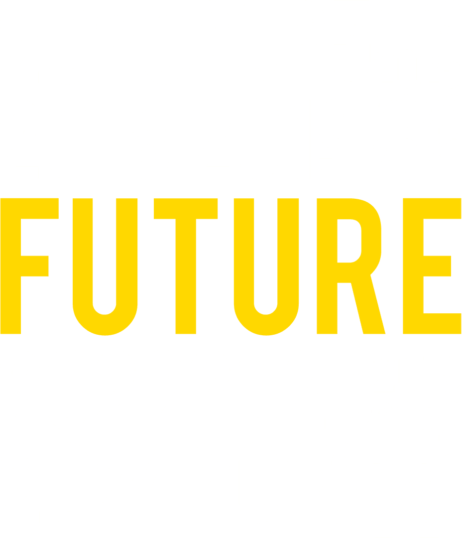 Transparent Overlay of Future Yellow Typography on Text Numbers
